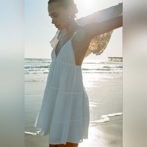 ZARA Cotton Poplin Mini Dress NWT